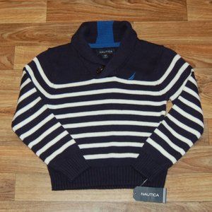 Nautica Little Boy Striped Shawl Collar Sweater